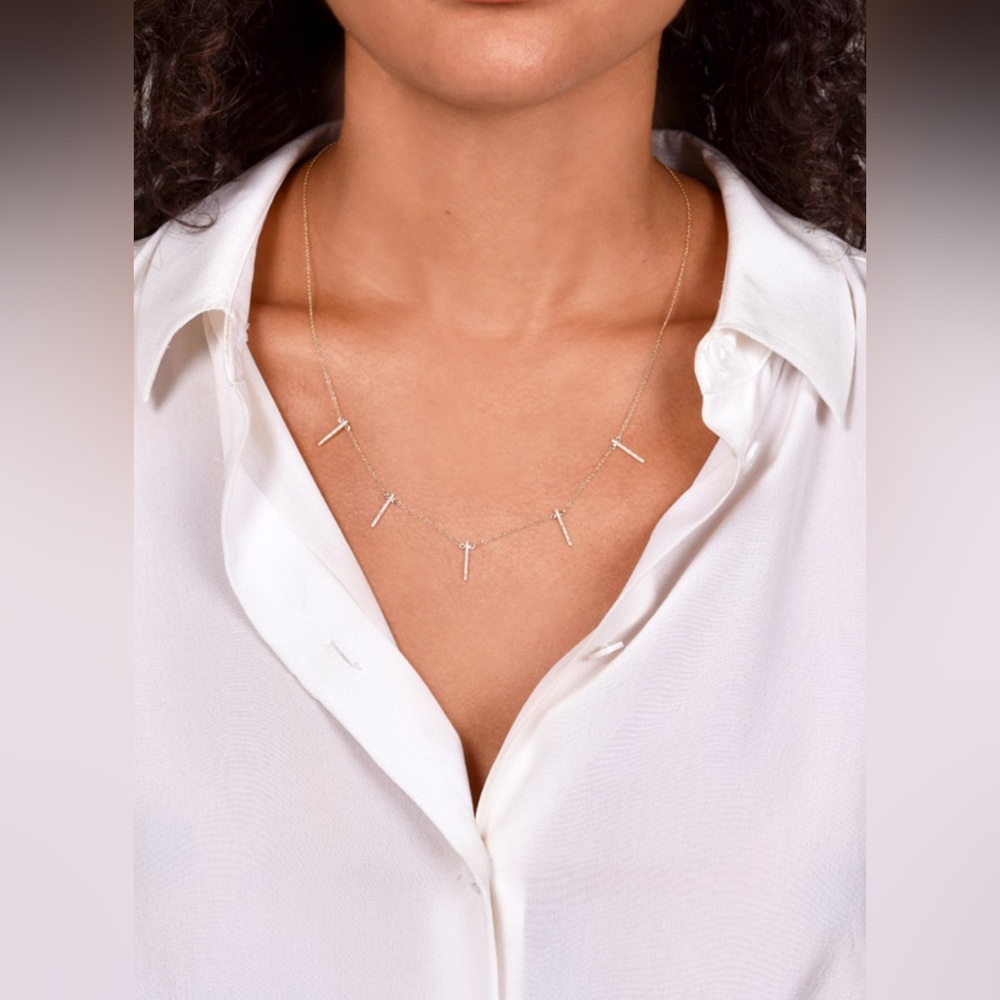 Do Not Disturb Diamonds & 14k Yellow Gold Necklace Never Worn